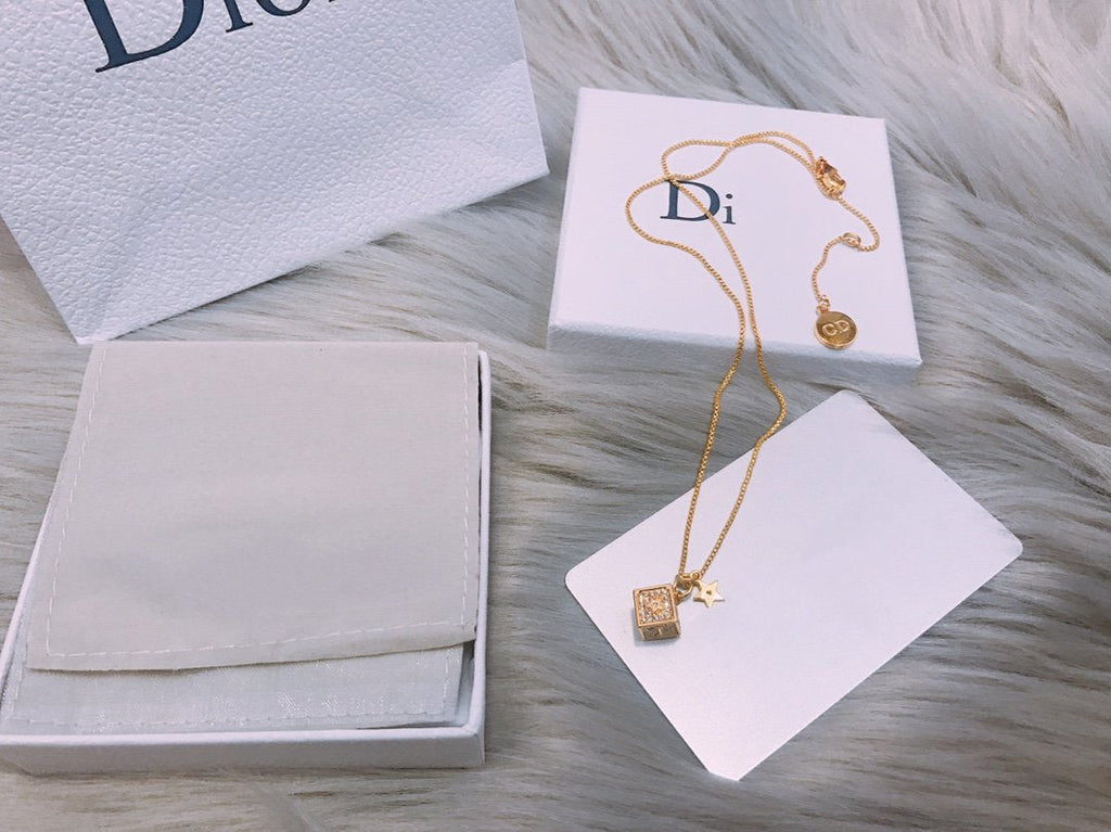 DIOR CD DICE NECKLACE