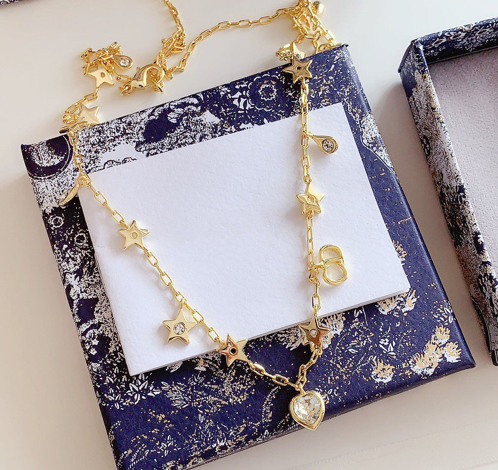 DIOR CD STAR LOVE NECKLACE WITH THE SAME MATERIAL