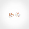 CHOPARD HAPPY HEART MOP EARRINGS PINK GOLD DIAMOND