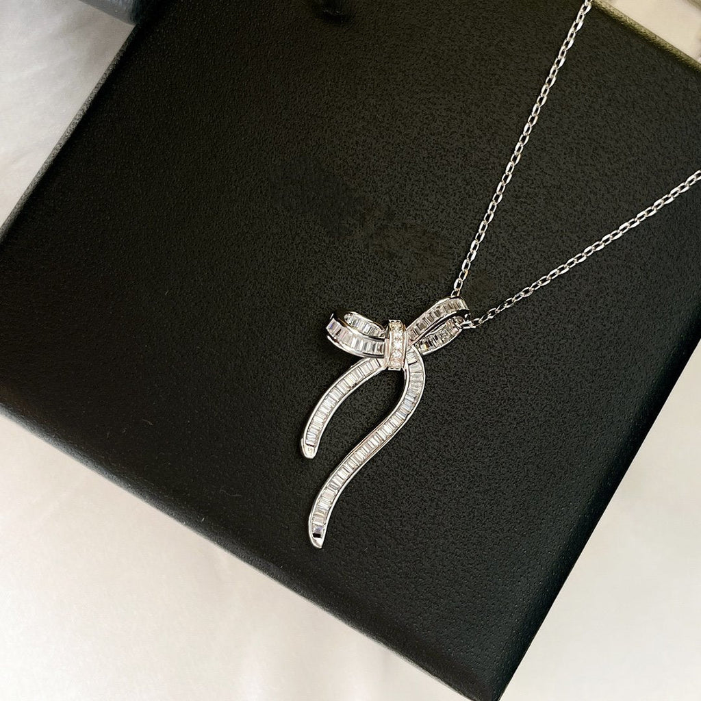 GRAFF GRA SILVER DIAMOND PAVED NECKLACE