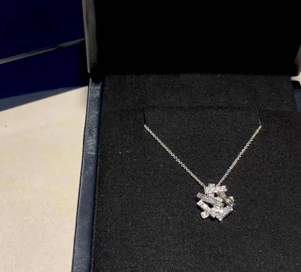 GRAFF THREADS SILVER DIAMOND NECKLACE