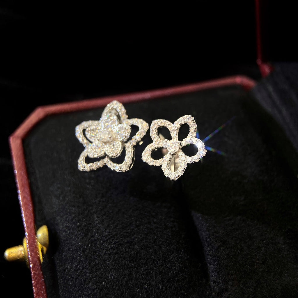 GRAFF WILD FLOWER DOUBLE SILVER DIAMOND RING