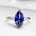 GRAFF PROMISE MARQUISE CUT BLUE DIAMOND ENGAGEMENT RING