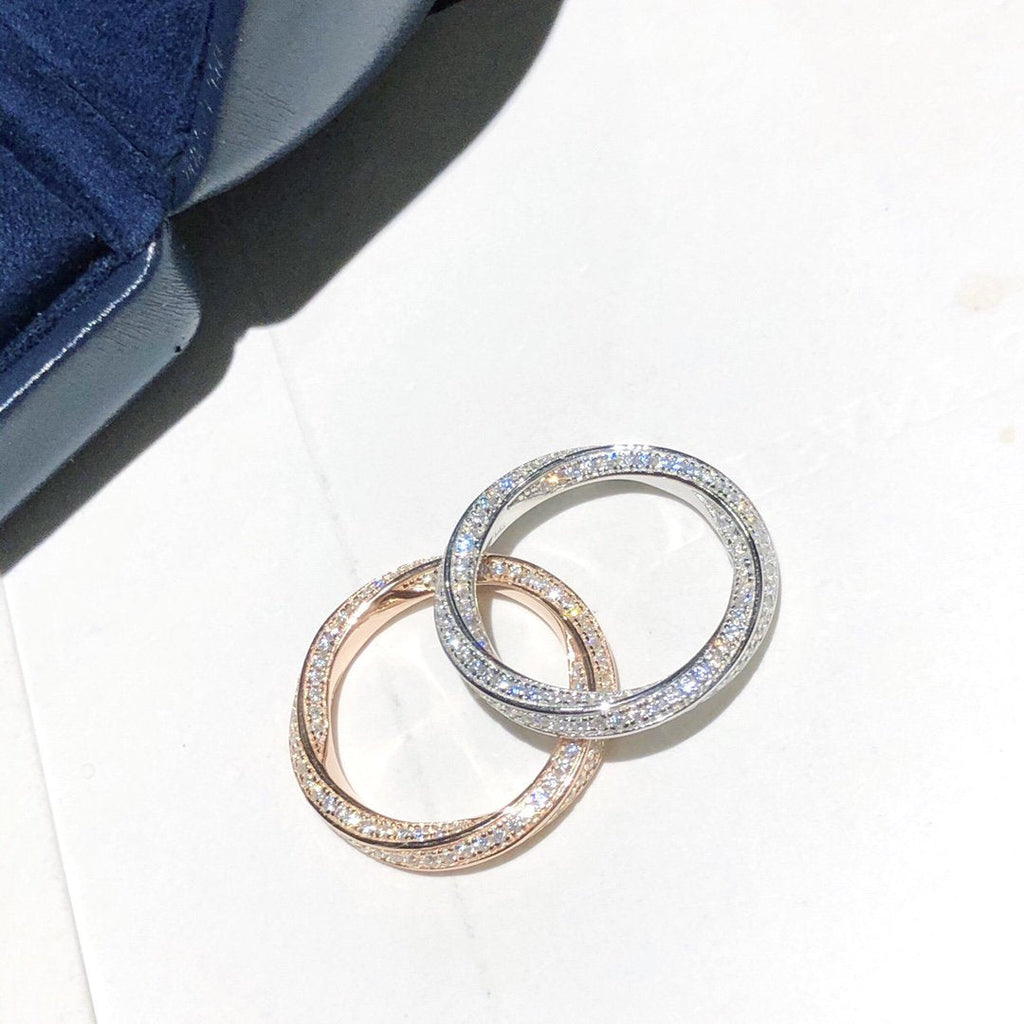 GRAFF SPIRAL PAVED DIAMOND BAND RING