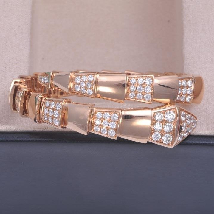 BVLGARI SERPENTI BRACELET PINK GOLD DIAMOND 1