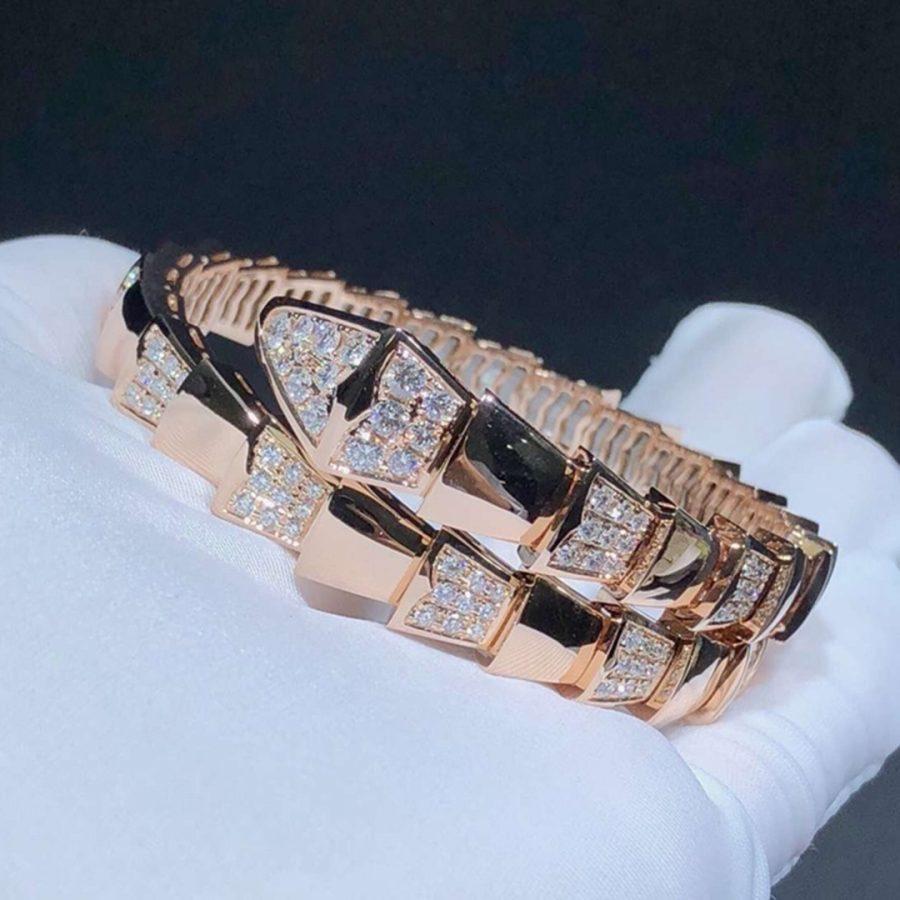 BVLGARI SERPENTI BRACELET PINK GOLD DIAMOND 1