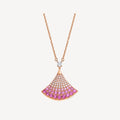 BVLGARI DREAM PINK DIAMOND PAVED NECKLACE
