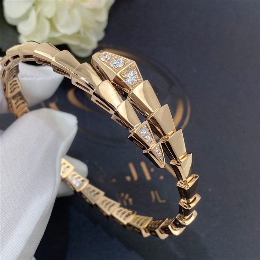 BVLGARI SERPENTI BRACELET DIAMONDS PINK GOLD