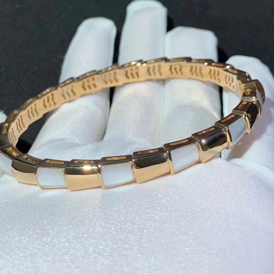 BVLGARI SERPENTI BRACELET PINK GOLD MOP