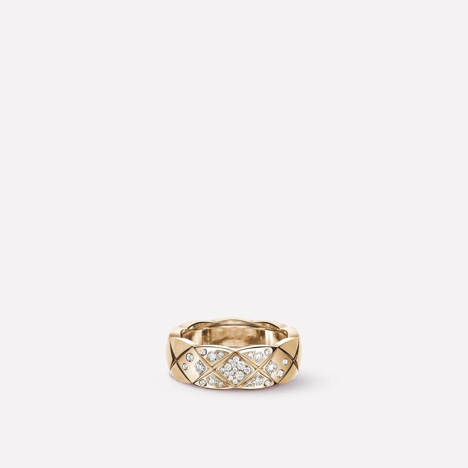 Chanel Crush Small Ring Pink Gold Diamond