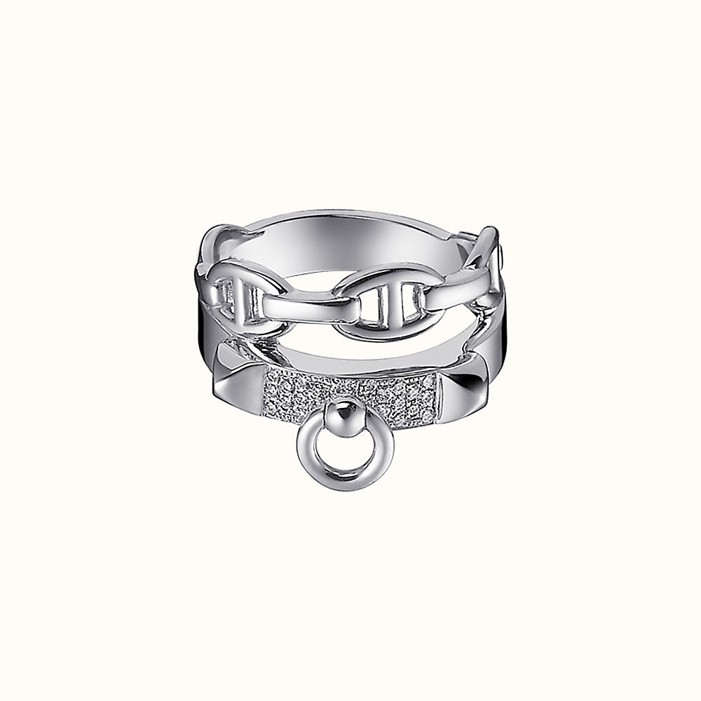 HERMES KELLY DIAMONDS RING