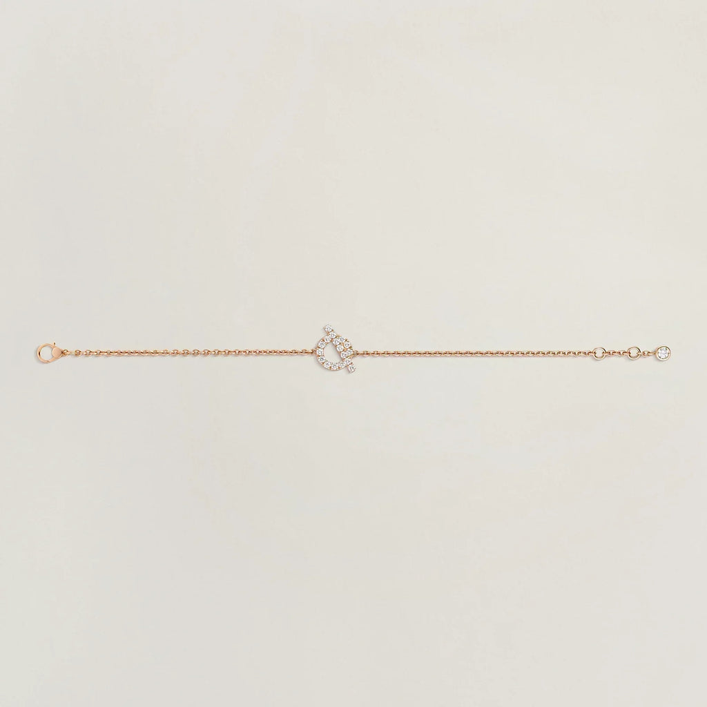 HERMES FINESSE PINK GOLD DIAMOND BRACELET