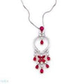 GRAFF BUTTERFLY CHANDELIER CLASSIC PINK SILVER DIAMOND NECKLACE