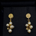 Chanel 2026 Double C Gold Bean Pearl Grape Earrings