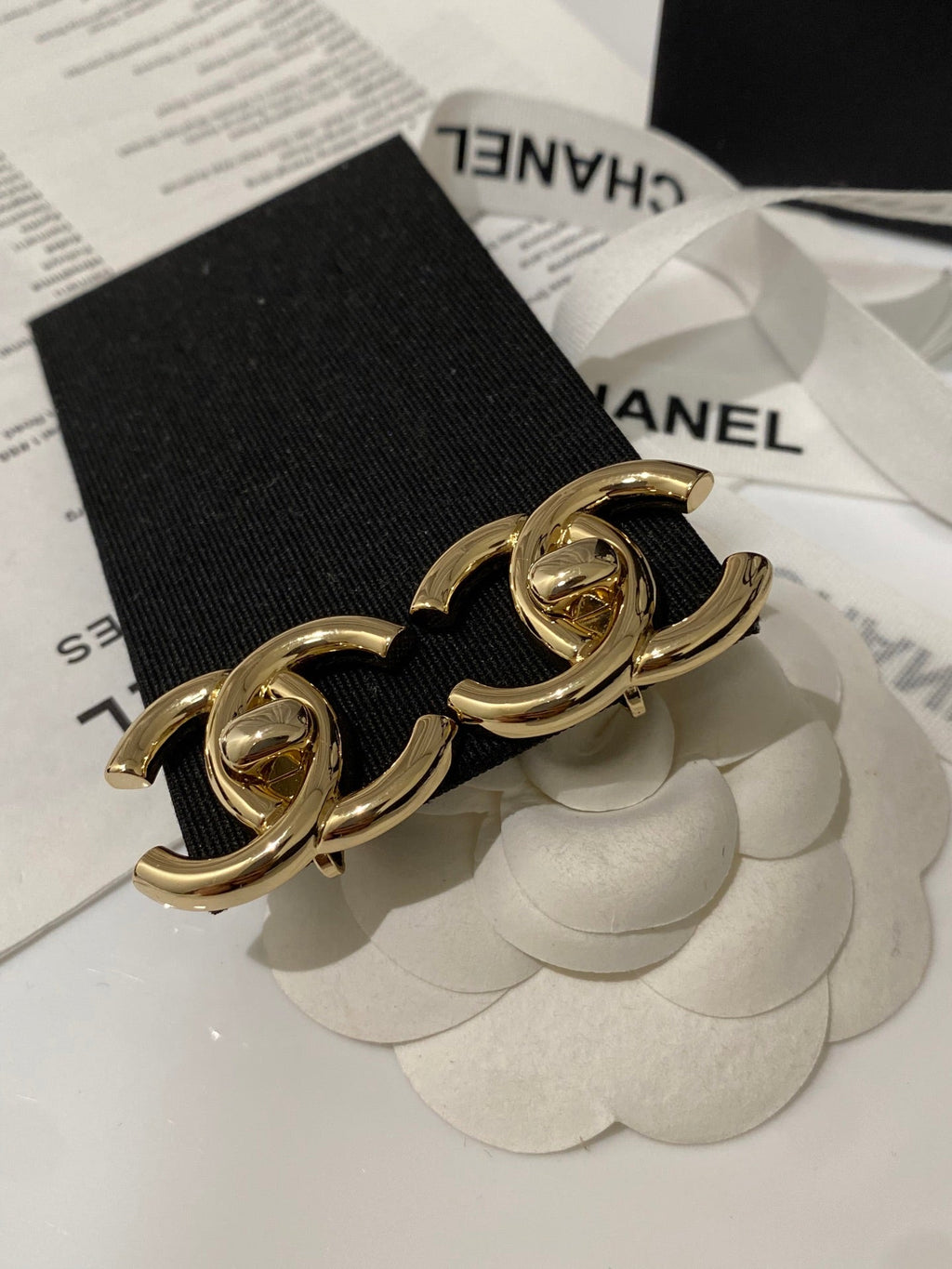 Chanel Double C Large Backpack Gold Earrings