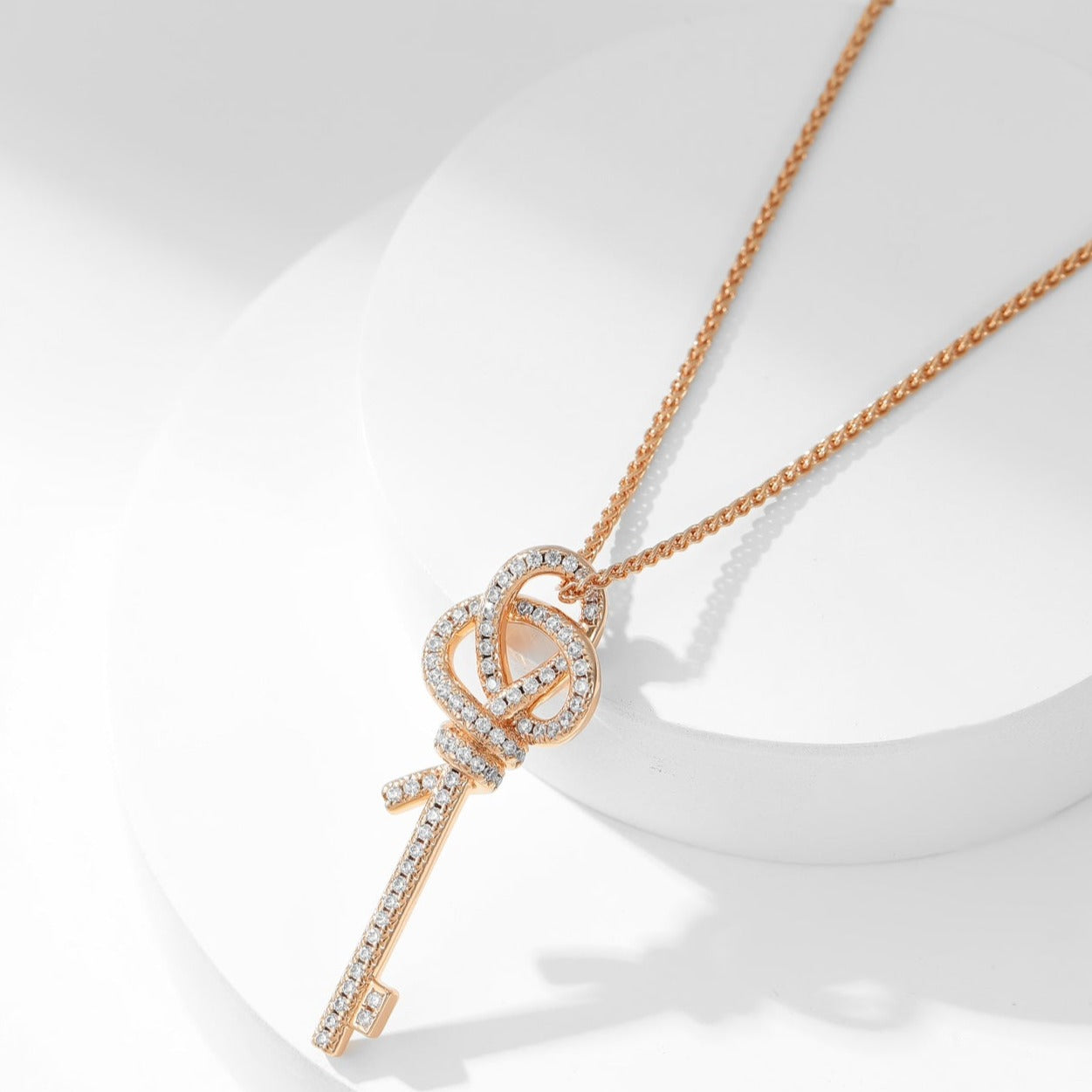TIFFANY tiffan key woven diamond necklace