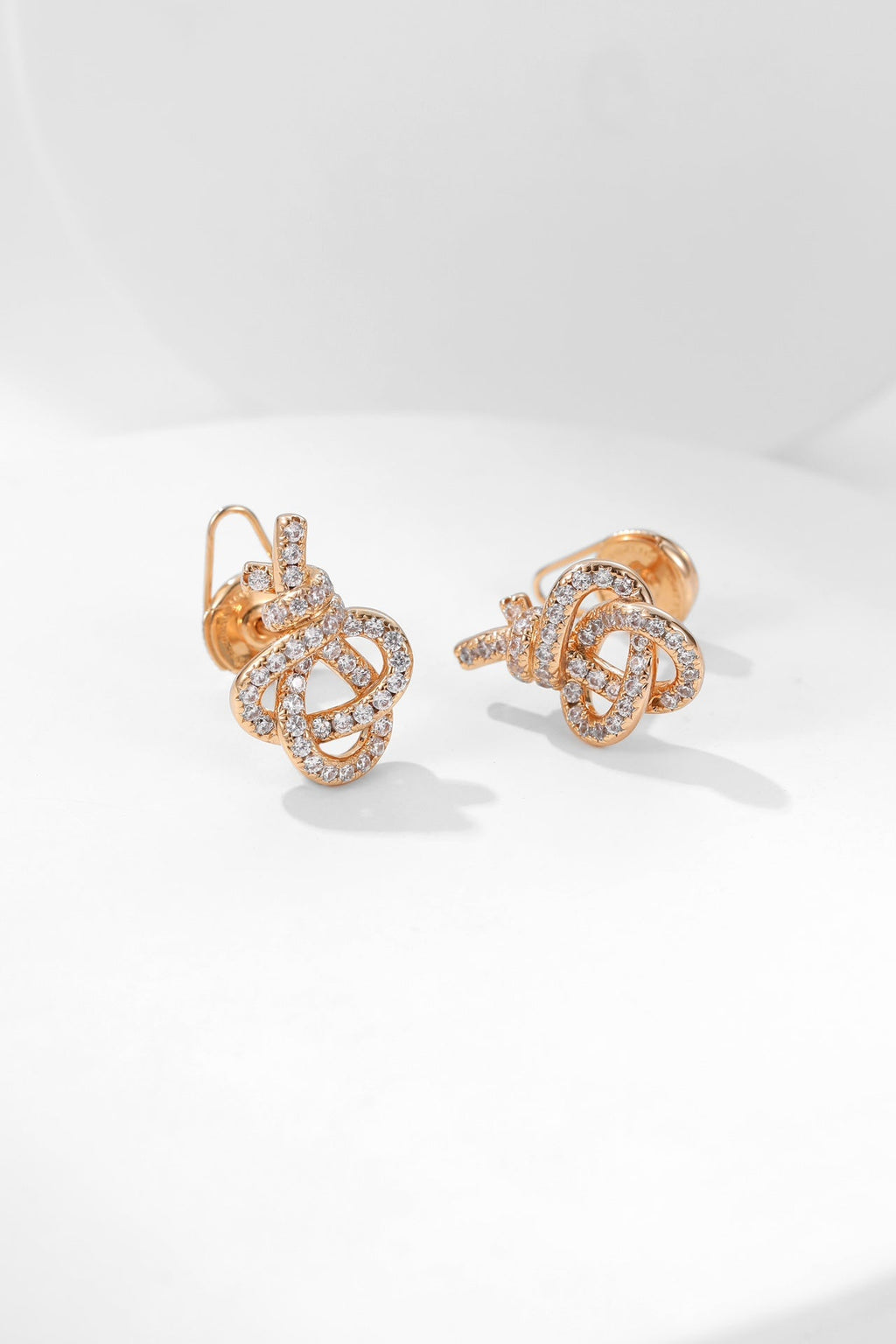 TIFFANY tiffan key woven diamond earrings