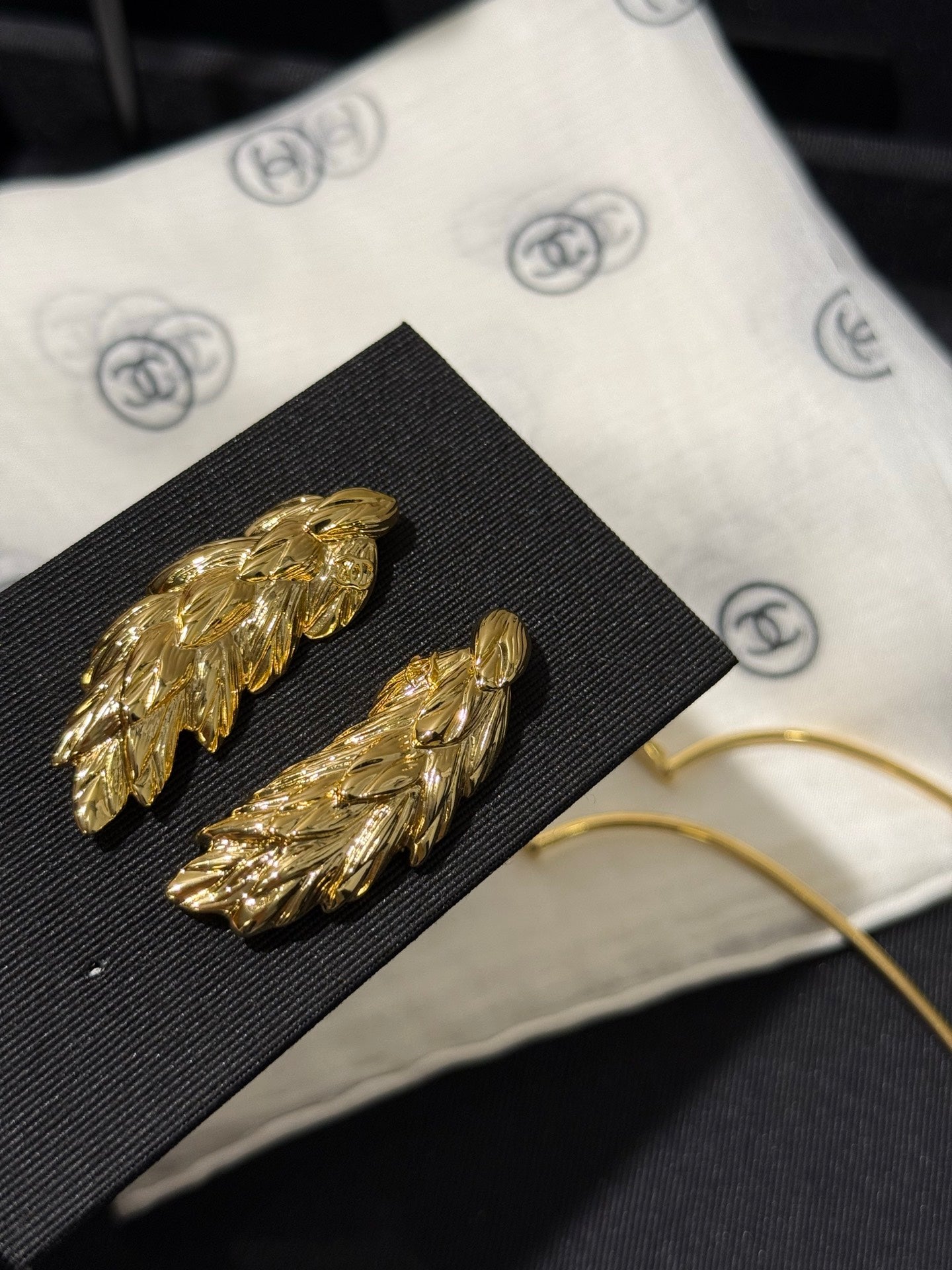 Chanel 2026 Large Gold Wheat Earrings