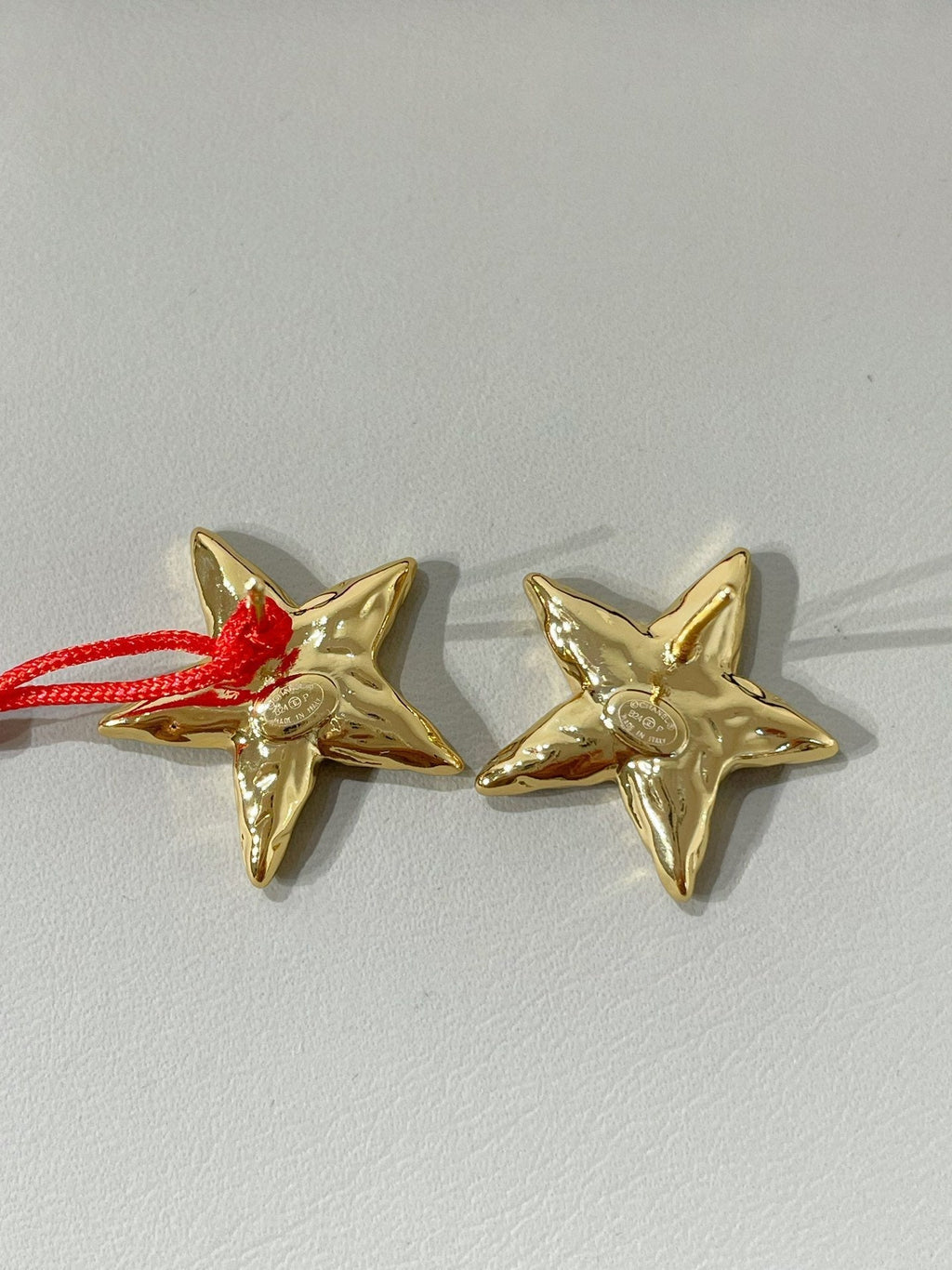 Chanel Star Black Enamel Stud Earrings