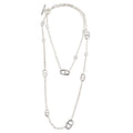 HERMES HM FARANDOLE 120 LONG SILVER NECKLACE