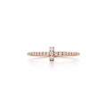 TIFFANY T RING DIAMOND PINK GOLD