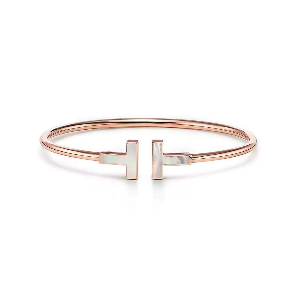 TIFFANY T BRACELET 1.8MM TURQUOISE PINK GOLD