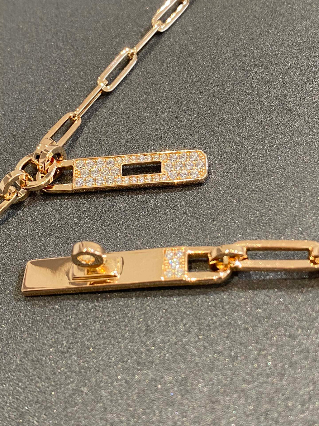 HERMES HM KELLY CHAINE CHOKER DROP NECKLACE