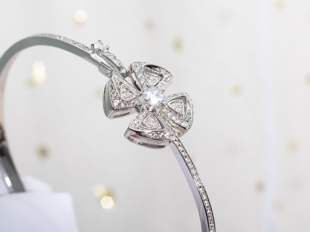 BVLGARI FIOREVER DIAMOND SILVER BRACELET