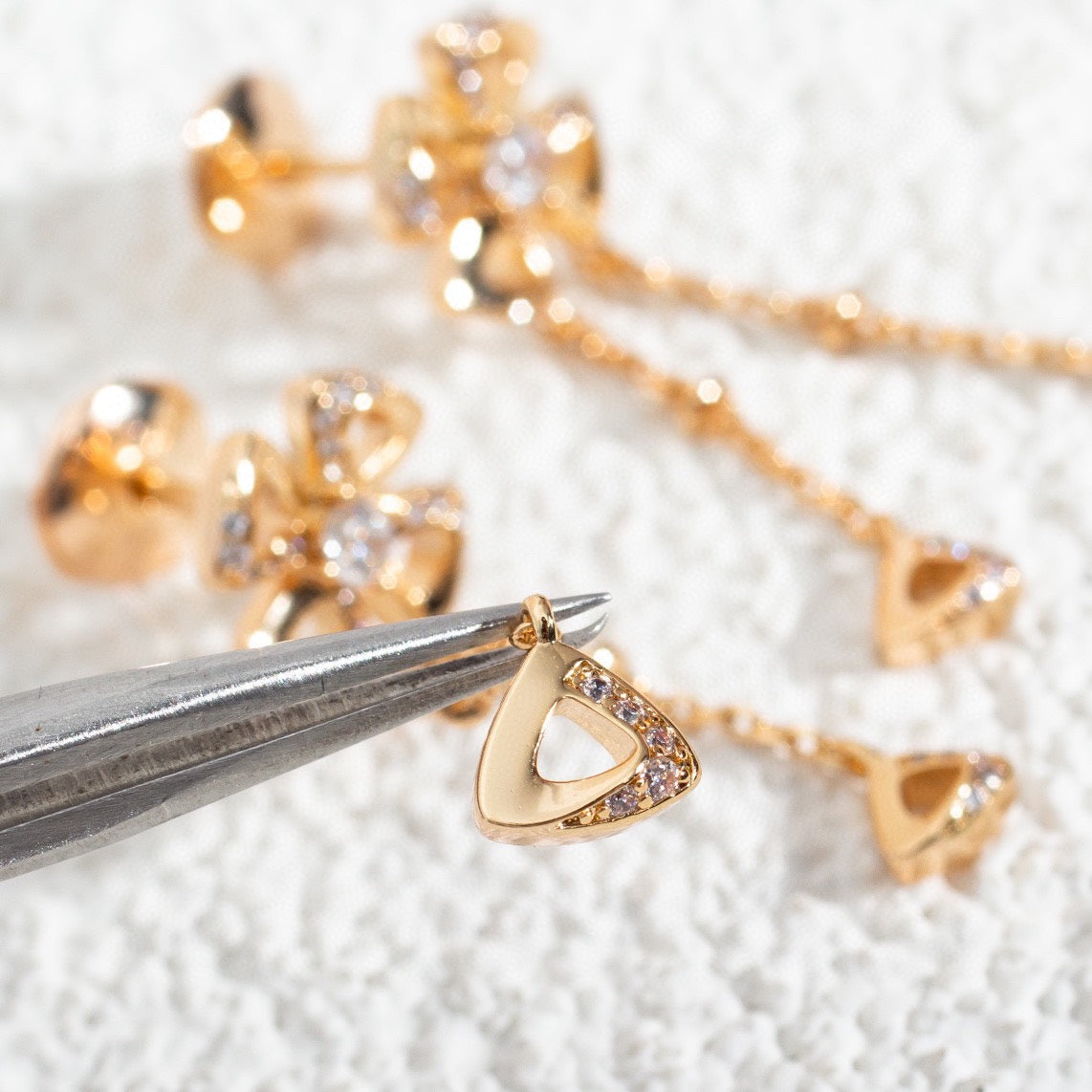 BVLGARI FIOREVER PINK GOLD DIAMONDS EARRINGS